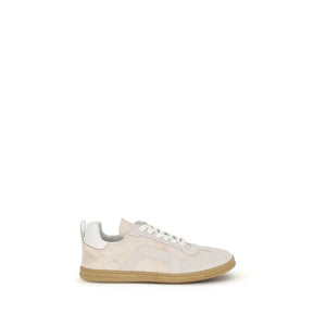 Cremefarbene Kalbsleder Bos Taurus Sneakers