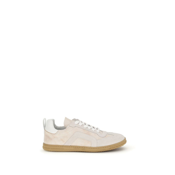 Cremefarbene Kalbsleder Bos Taurus Sneakers