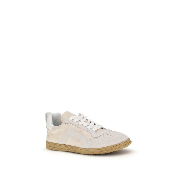 Cremefarbene Kalbsleder Bos Taurus Sneakers