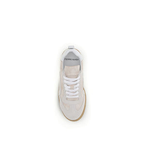 Cremefarbene Kalbsleder Bos Taurus Sneakers