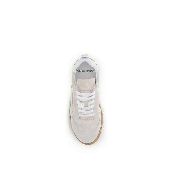 Cremefarbene Kalbsleder Bos Taurus Sneakers