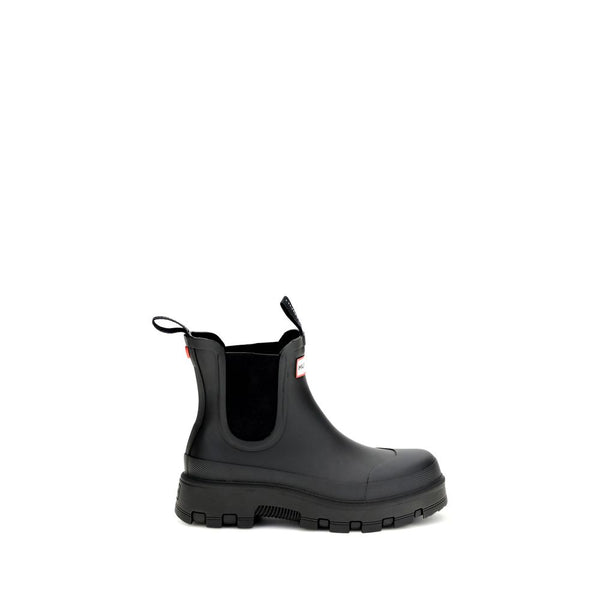 Schwarze Gummistiefel im Chelsea-Stil