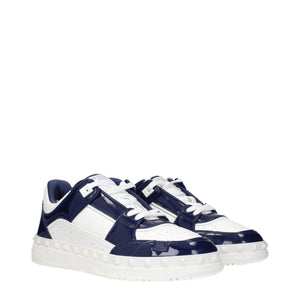 Weiße Leder-Sneaker mit niedrigem Schaft