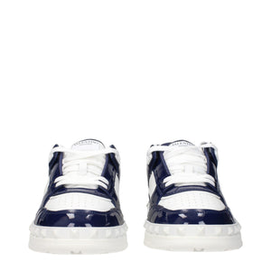 Weiße Leder-Sneaker mit niedrigem Schaft