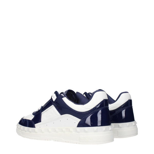 Weiße Leder-Sneaker mit niedrigem Schaft