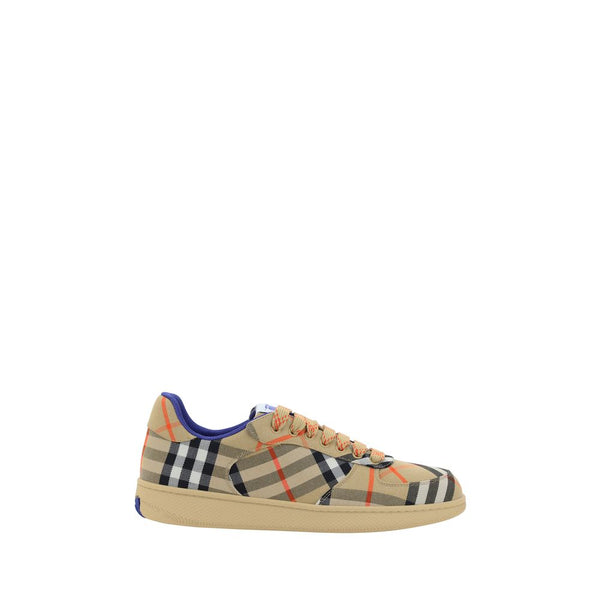 Beige Sneaker aus Stoff mit niedrigem Schaft