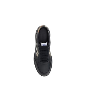 Schwarze Sneakers aus Kalbsleder Bos Taurus