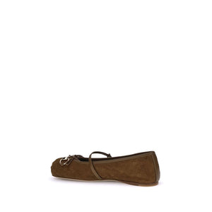 Braune Kalbsleder Bos Taurus Ballerinas