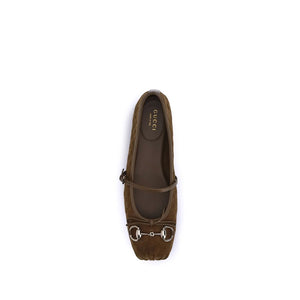 Braune Kalbsleder Bos Taurus Ballerinas