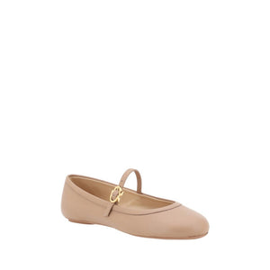Beige Kalbsleder Bos Taurus Ballerinas