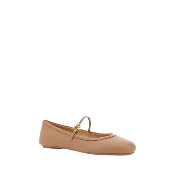 Beige Kalbsleder Bos Taurus Ballerinas