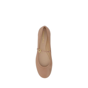 Beige Kalbsleder Bos Taurus Ballerinas