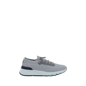 Graue Gummisneaker im Low-Top-Stil
