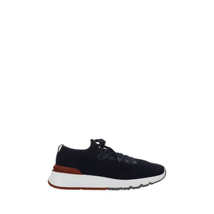 Blaue Gummisohle Sneakers mit niedrigem Schaft