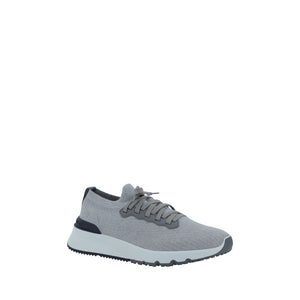 Graue Gummisneaker im Low-Top-Stil