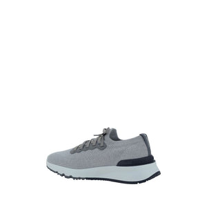 Graue Gummisneaker im Low-Top-Stil