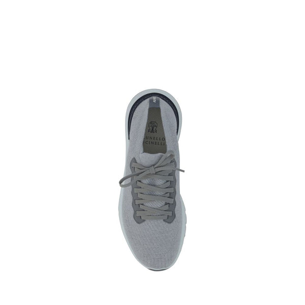 Graue Gummisneaker im Low-Top-Stil